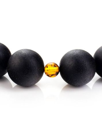 Muslim 33 Ball Cut Black Amber Prayer Beads, image , picture 4