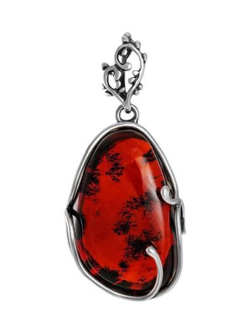 Cherry Amber Pendant In Sterling Silver The Toscana, image 