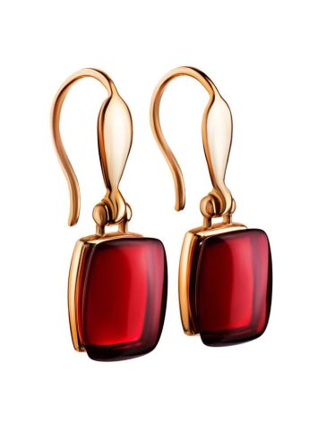 Amber Earrings In Gold The Sangria, image 