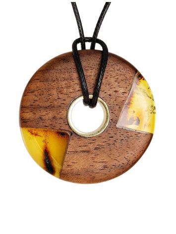 Honey Amber And Wood Pendant The Indonesia, image 