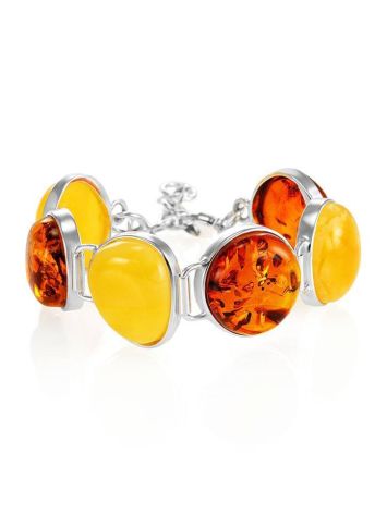 Link Amber Bracelet In Sterling Silver The Glow, image 