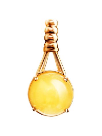 Classy Honey Amber Pendant In Gold Plated Silver The Shanghai, image 