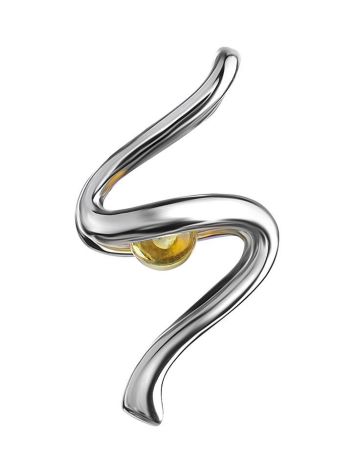 Lemon Amber Pendant In Sterling Silver The Leia, image 