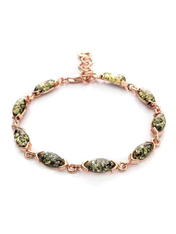 Link Amber Bracelet In Gold Plated Silver The Petal, image 