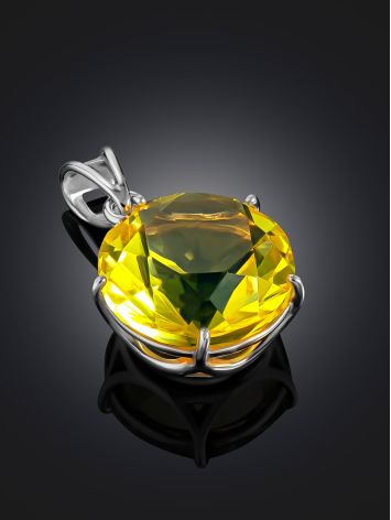 Luminous Faceted Amber Pendant, image , picture 2