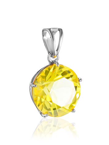Luminous Faceted Amber Pendant, image , picture 4