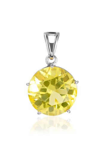 Luminous Faceted Amber Pendant, image 