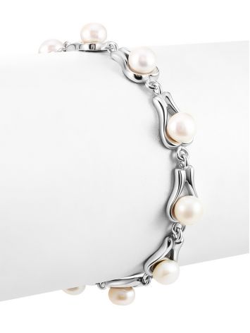 Classy Pearl Link Bracelet, image , picture 2