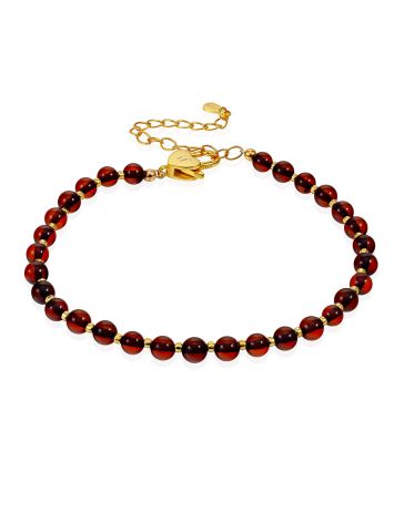 Fashionable Amber Bracelet With Japanese Seed Beads The Palazzo, image 