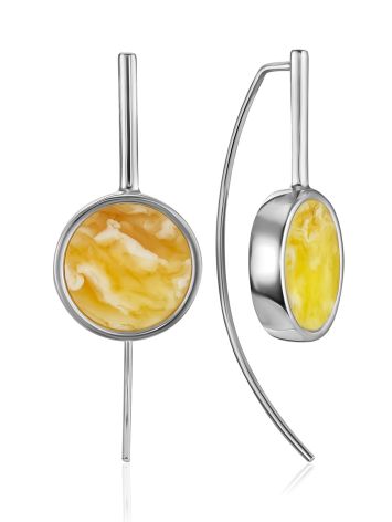 Milky Colored Amber Earrings The Palazzo, image 