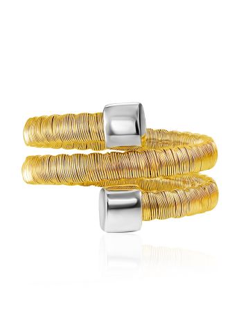 Bicolor Coil Ring With Gilding The Silk, Ring Size: 8 / 18, image , picture 3