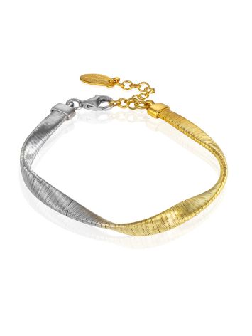 Bicolor Gold-Plated Bracelet The Silk, image 