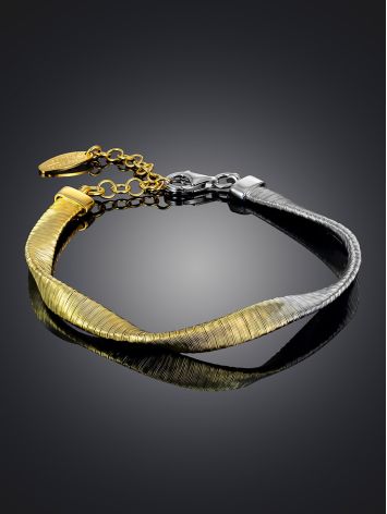 Bicolor Gold-Plated Bracelet The Silk, image , picture 2