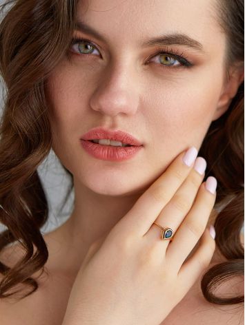 Chic Gold Topaz Ring, Ring Size: 8 / 18, image , picture 4