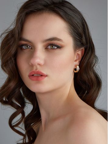 Fabulous Gold Crystal Hoop Earrings The Roxy, image , picture 3