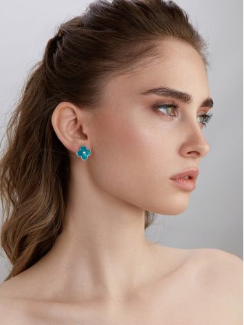 Shimmering Enamel Earrings With Diamonds The Heritage		, image , picture 3