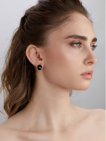 Classy Black Enamel Earrings The Heritage		, image , picture 3