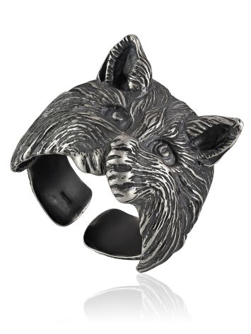 Designer Cat Motif Adjustable Ring, Ring Size: 6.5 / 17, image 