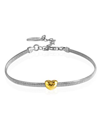 Bicolor Bracelet With Heart-Shaped Charm The Silk, image 