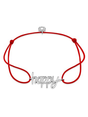Red Lace Friendship Bracelet "Happy", image 