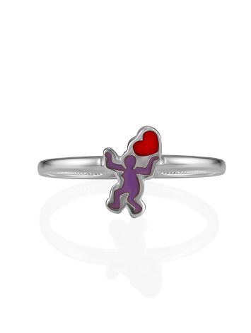 Cute Enamel Ring "In Love", Ring Size: 6 / 16.5, image , picture 4