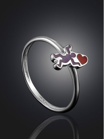 Cute Enamel Ring "In Love", Ring Size: 6 / 16.5, image , picture 2
