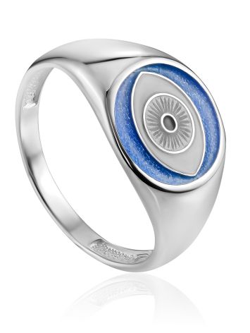 Bold Enamel Ring "Enigma", Ring Size: 6 / 16.5, image 