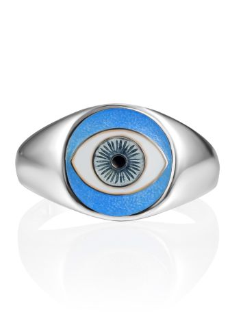 Bold Enamel Ring "Enigma", Ring Size: 6 / 16.5, image , picture 4