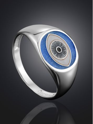 Bold Enamel Ring "Enigma", Ring Size: 6 / 16.5, image , picture 2