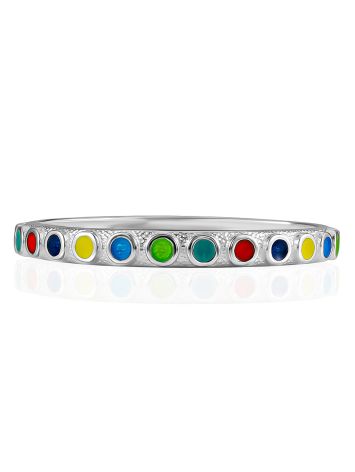 Refined Multicolor Enamel Ring "Kaleidoscope", Ring Size: 8.5 / 18.5, image , picture 3