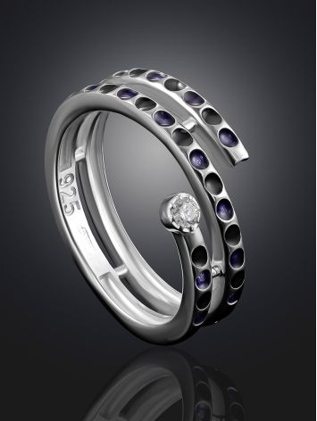 Stylish Coiled Ring "The Scroll", Ring Size: 6 / 16.5, image , picture 2