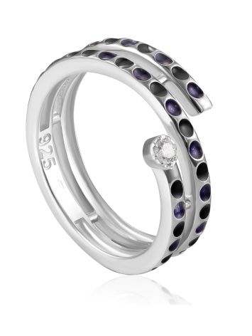 Stylish Coiled Ring "The Scroll", Ring Size: 6 / 16.5, image 