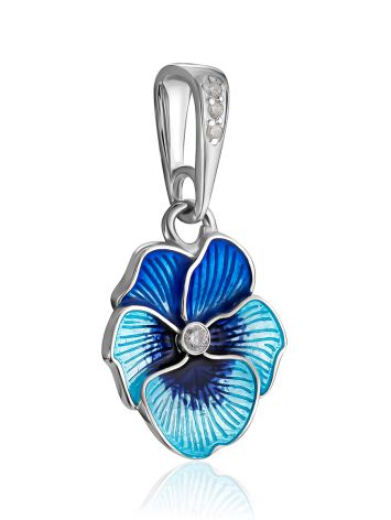 Cute Blue Enamel Floral Pendant, image , picture 7