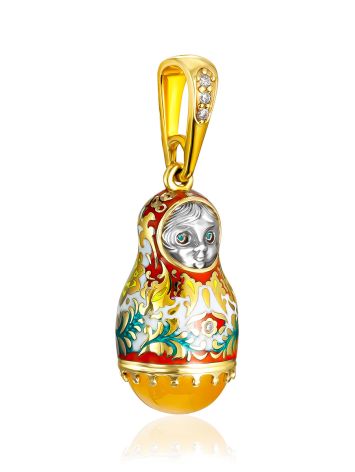 Designer Amber Enamel Matryoshka Pendant The Romanov, image , picture 4