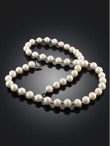 Refined Pearl Necklace With Faceted Beads The Oceania, image , picture 2