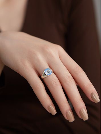 Bold Enamel Ring "Enigma", Ring Size: 6 / 16.5, image , picture 3
