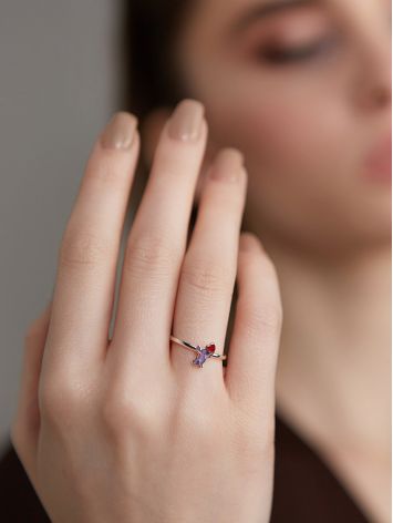 Cute Enamel Ring "In Love", Ring Size: 6 / 16.5, image , picture 3