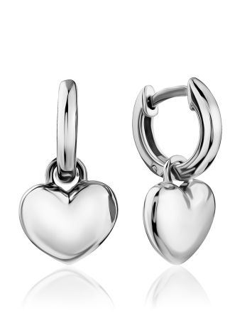 Heart Motif Transformable Earrings, image 