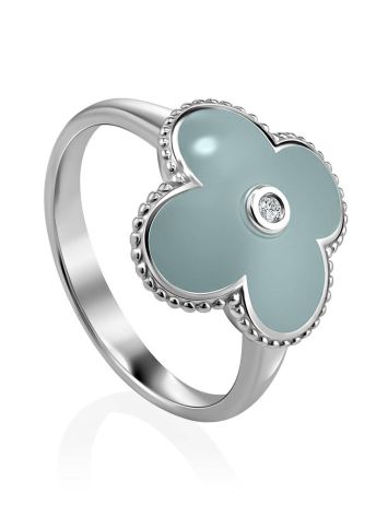Enamel Floral Ring With Diamond The Heritage, Ring Size: 8 / 18, image 