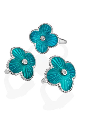 Shimmering Enamel Earrings With Diamonds The Heritage		, image , picture 4