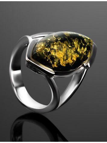Amber Ring In Sterling Silver The Petal, Ring Size: 10 / 20, image , picture 2