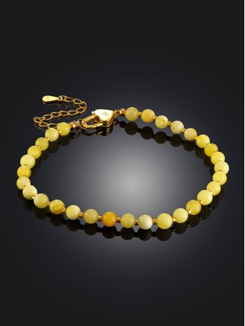 Natural Milky Amber Bracelet With Glass Seed Beads The Palazzo, image , picture 2