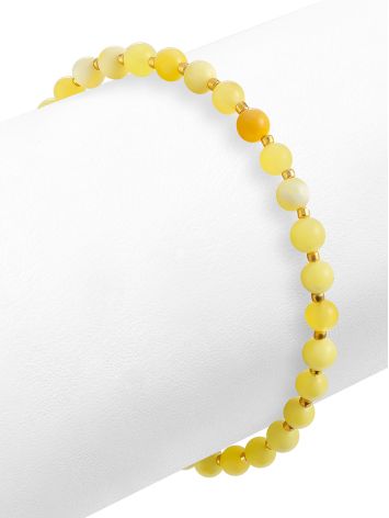 Natural Milky Amber Bracelet With Glass Seed Beads The Palazzo, image , picture 3