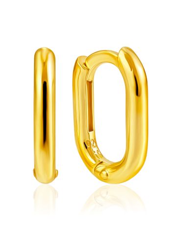 Carabiner Motif Gilded Hoop Earrings The ICONIC, image 