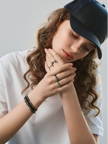 Designer Amber And Hematite Bracelet Set The Link, image , picture 3