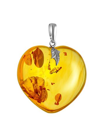 Cute Amber Heart Pendant, image , picture 3