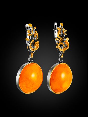 Designer Earrings With Luminous Baltic Amber, image , picture 3