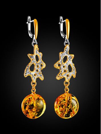 Designer Bicolor Amber Earrings, image , picture 3