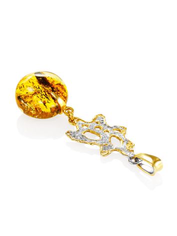 Gorgeous Designer Pendant With Textured Amber, image , picture 3