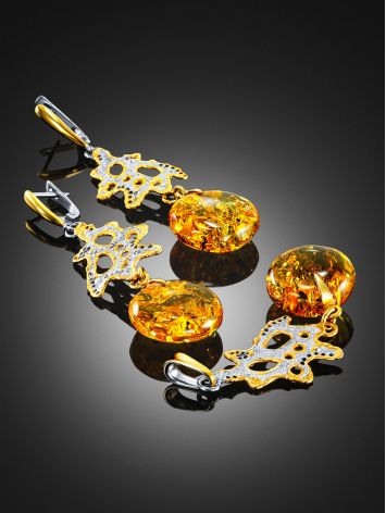 Gorgeous Designer Pendant With Textured Amber, image , picture 4